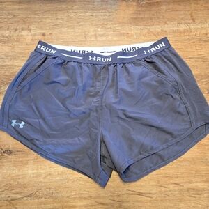 Under Armour Charcoal Athletic Shorts with Elastic Waistband